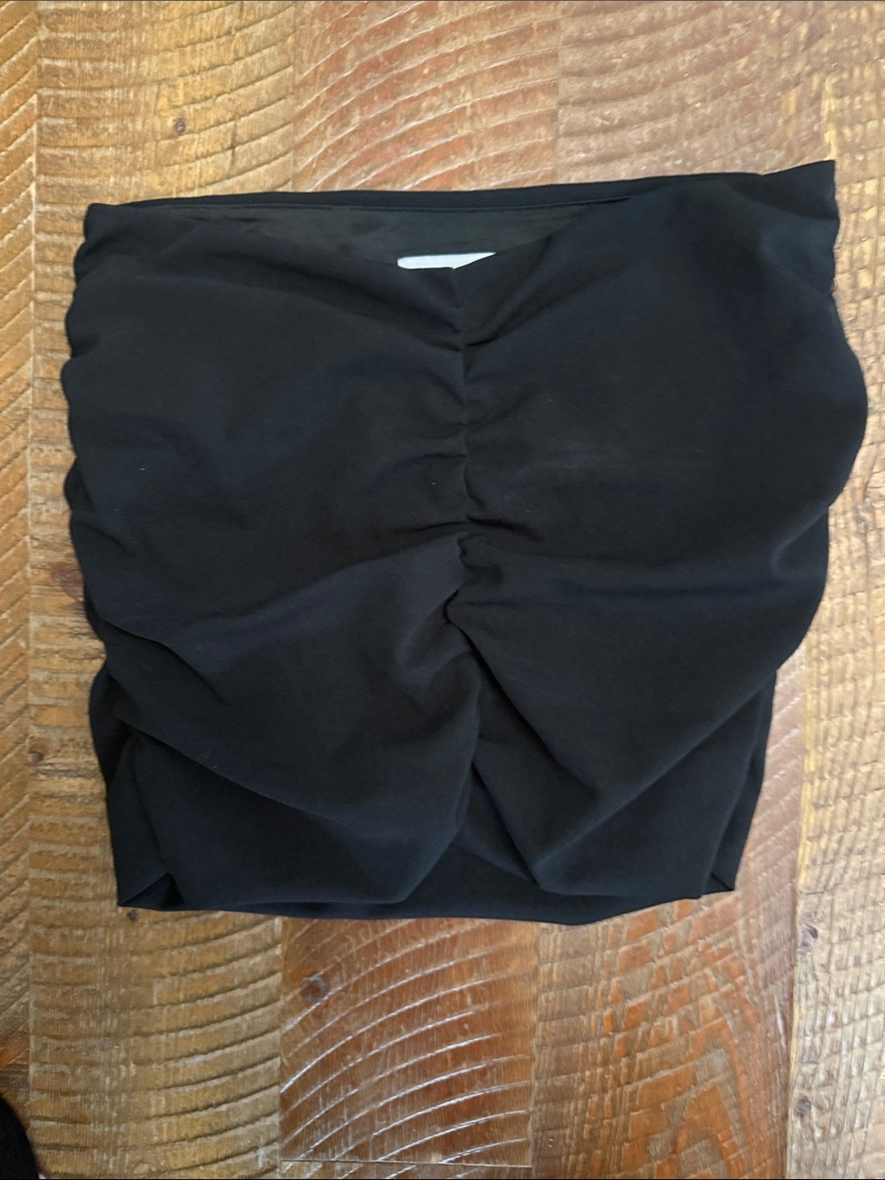 Black Ruched Tube Top - Women's Top